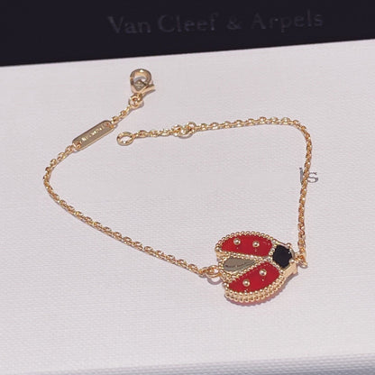 [⭐Luxery]LUCKY SPRING 1 MOTIF PINK GOLD BRACELET
