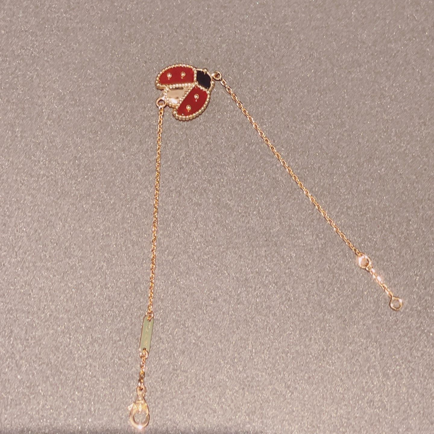 [⭐Luxery]LUCKY SPRING 1 MOTIF PINK GOLD BRACELET