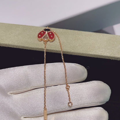 [⭐Luxery]LUCKY SPRING 1 MOTIF PINK GOLD BRACELET