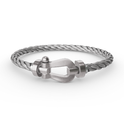 [⭐Luxery]FORCE LARGE HORSESHOE NO DIAMOND BRACELET SILVER