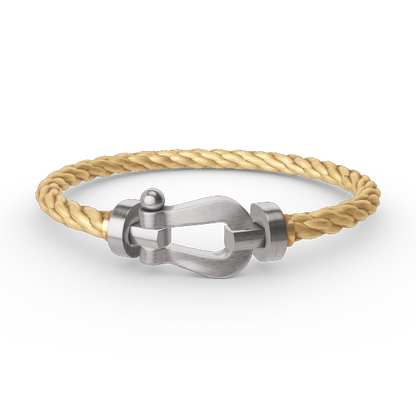 [⭐Luxery]FORCE LARGE HORSESHOE NO DIAMOND BRACELET SILVER
