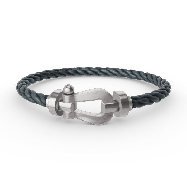 [⭐Luxery]FORCE LARGE HORSESHOE NO DIAMOND BRACELET SILVER