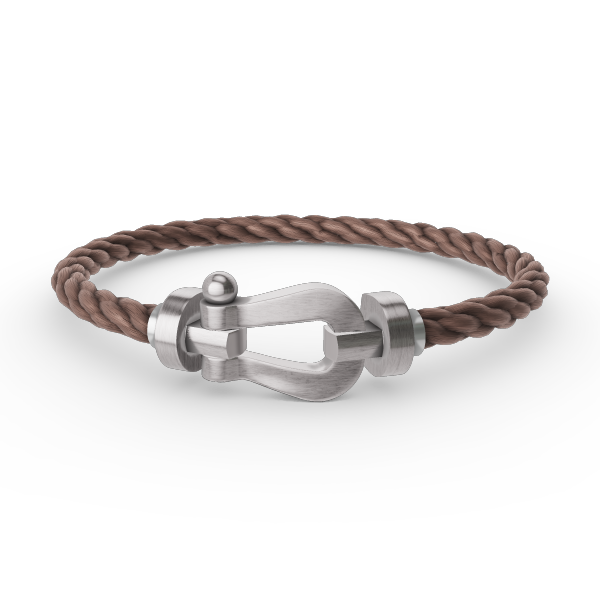 [⭐Luxery]FORCE LARGE HORSESHOE NO DIAMOND BRACELET SILVER