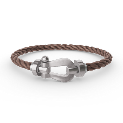 [⭐Luxery]FORCE LARGE HORSESHOE NO DIAMOND BRACELET SILVER