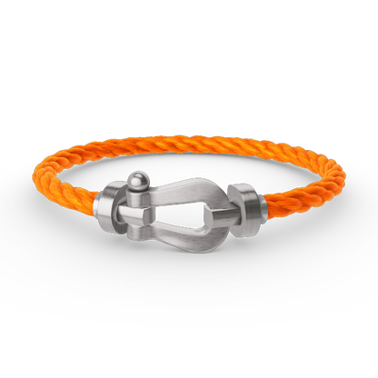 [⭐Luxery]FORCE LARGE HORSESHOE NO DIAMOND BRACELET SILVER