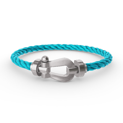 [⭐Luxery]FORCE LARGE HORSESHOE NO DIAMOND BRACELET SILVER