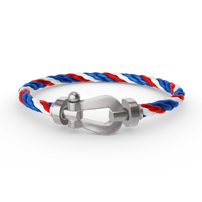 [⭐Luxery]FORCE LARGE HORSESHOE NO DIAMOND BRACELET SILVER