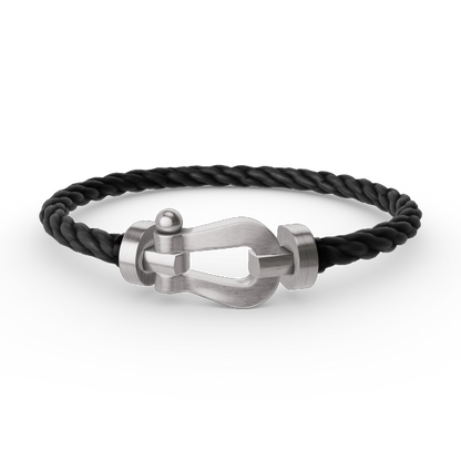 [⭐Luxery]FORCE LARGE HORSESHOE NO DIAMOND BRACELET SILVER