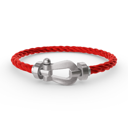 [⭐Luxery]FORCE LARGE HORSESHOE NO DIAMOND BRACELET SILVER
