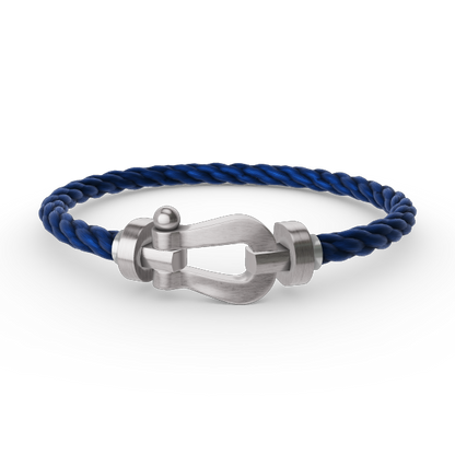 [⭐Luxery]FORCE LARGE HORSESHOE NO DIAMOND BRACELET SILVER