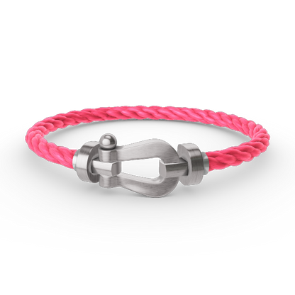 [⭐Luxery]FORCE LARGE HORSESHOE NO DIAMOND BRACELET SILVER