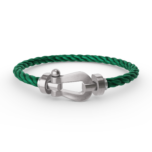 [⭐Luxery]FORCE LARGE HORSESHOE NO DIAMOND BRACELET SILVER