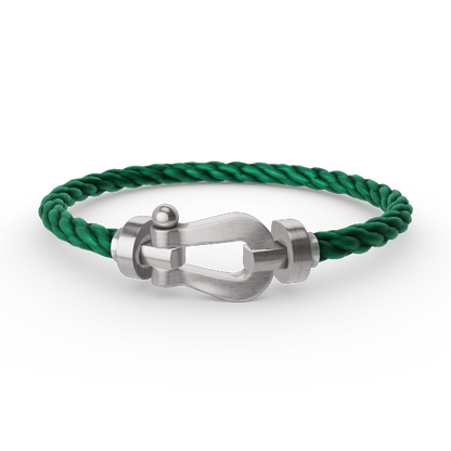[⭐Luxery]FORCE LARGE HORSESHOE NO DIAMOND BRACELET SILVER