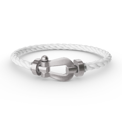 [⭐Luxery]FORCE LARGE HORSESHOE NO DIAMOND BRACELET SILVER