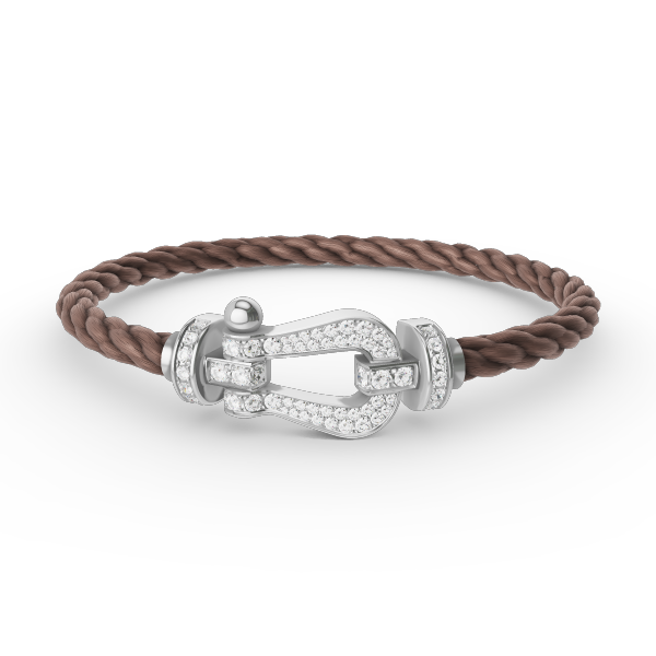 [⭐Luxery]FORCE LARGE HORSESHOE FULL DIAMOND BRACELET SILVER