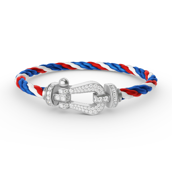[⭐Luxery]FORCE LARGE HORSESHOE FULL DIAMOND BRACELET SILVER