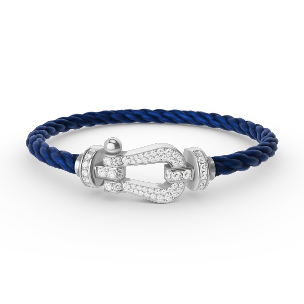 [⭐Luxery]FORCE LARGE HORSESHOE FULL DIAMOND BRACELET SILVER