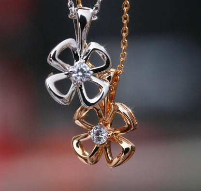 [⭐Luxery]FIOREVER NECKLACE DIAMOND CENTER