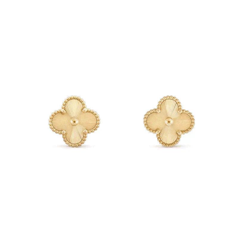 [⭐Luxery]CLOVER MEDIUM 1 MOTIFS LASER EARRINGS