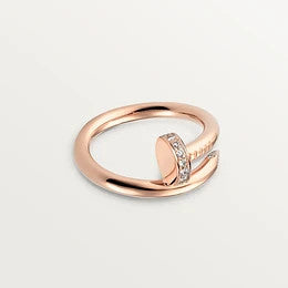 [⭐Luxery]JUSTE RING 2.65MM PINK GOLD DIAMOND