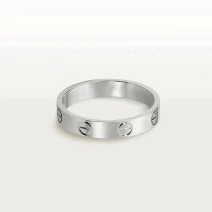 [⭐Luxery]LOVE RING 4MM 1 DIAMOND SILVER