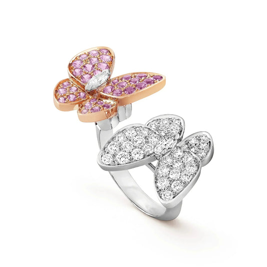 [⭐Luxery]TWIN BUTTERFLY DIAMOND RING