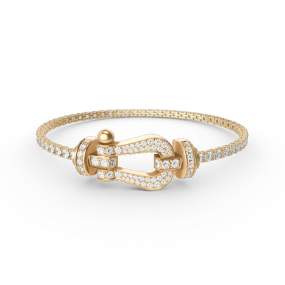 [⭐Luxery]FORCE  LARGE HORSESHOE FULL DIAMOND TENNIS BRACELET